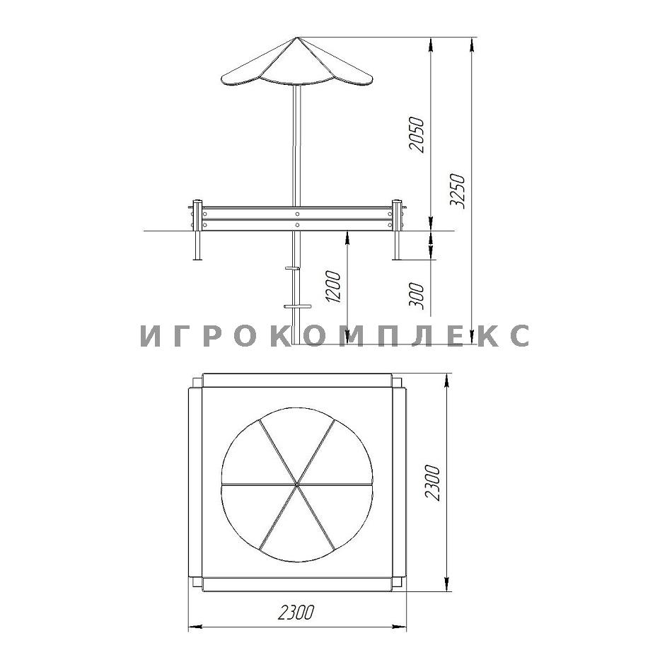 Песочница с грибком своими руками чертежи из дерева