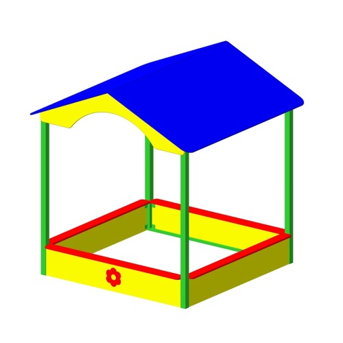 Проект песочницы с крышей